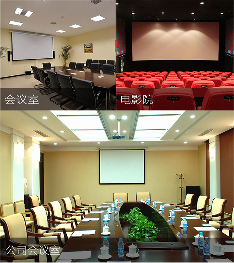 电动投影幕会议室、影院应用