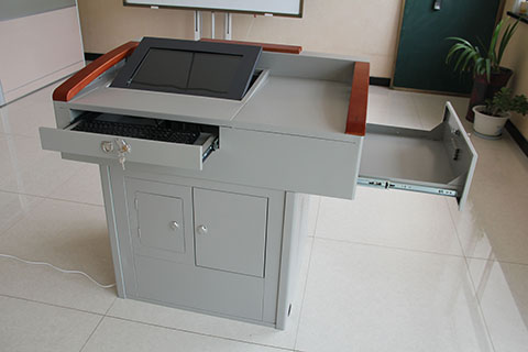 多媒体教学讲台HX-1100产品打开状态
