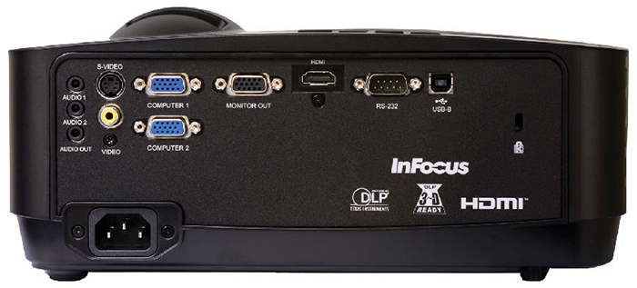 富可视IN801hdx投影机产品背面