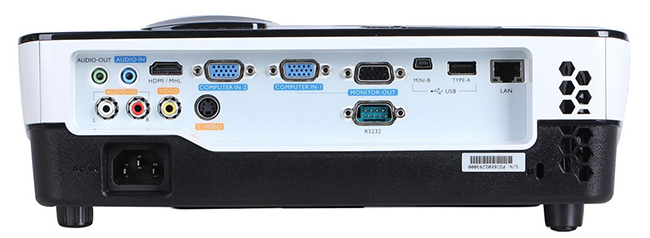 明基MX666投影机背面