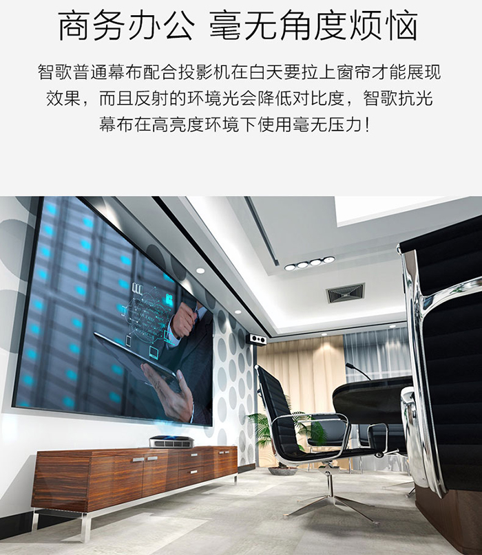 抗光投影幕办公应用