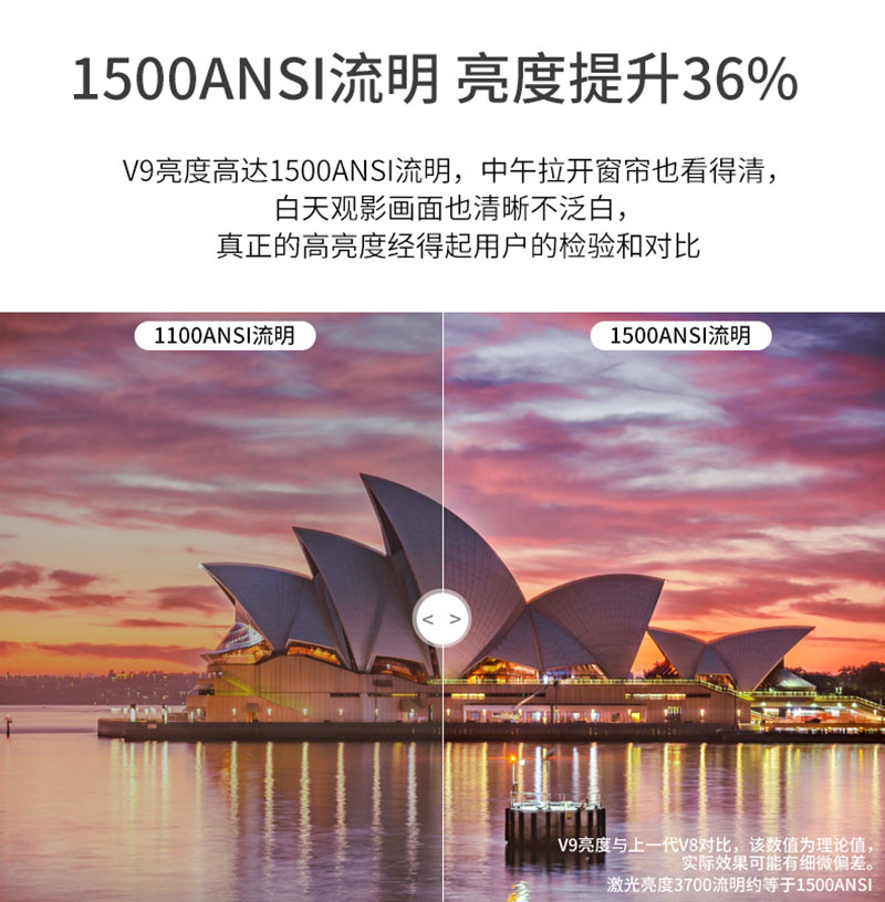 坚果V9投影仪亮度升级