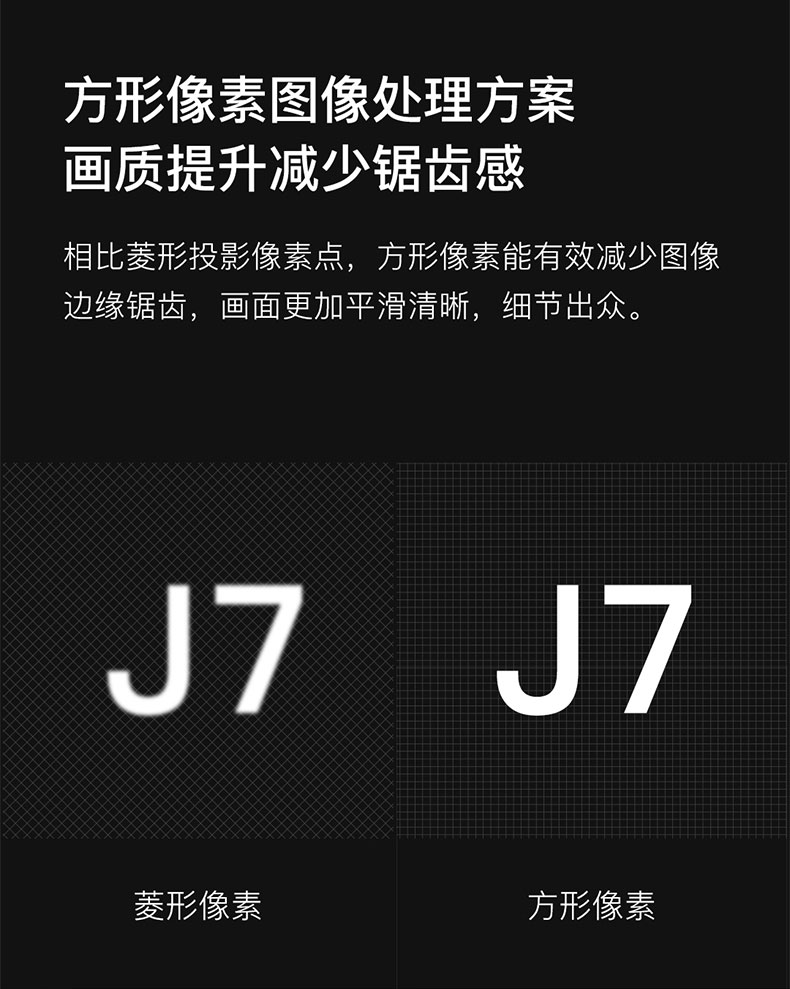 坚果J7采用方形像素图像处理方案