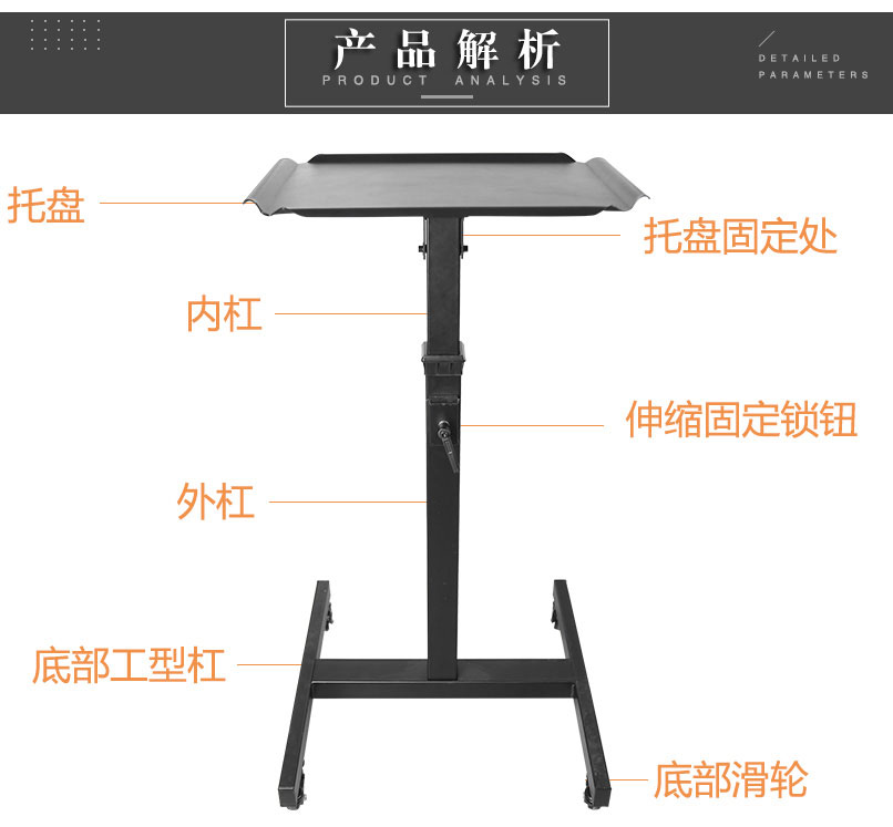 投影机移动推车产品构成解析